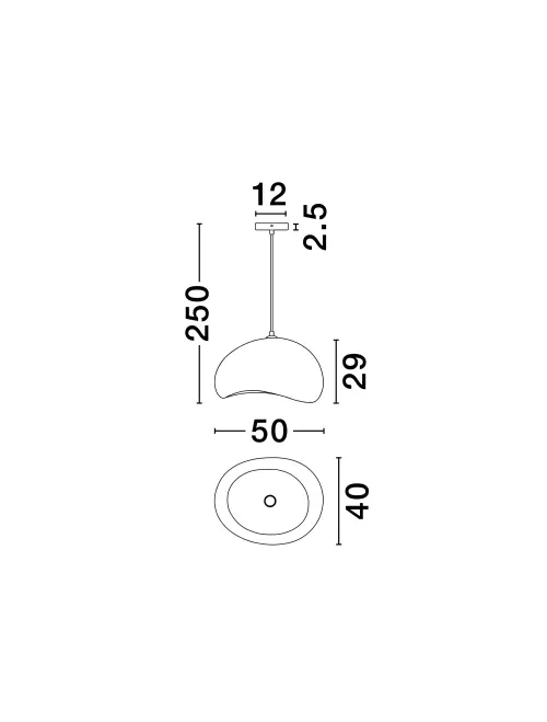 Luster Nova Luce 9002661 1x12W E27 230V IP20